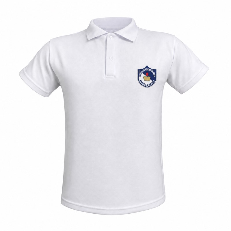 Polo Blanca — uniforme Nicolás Sojos