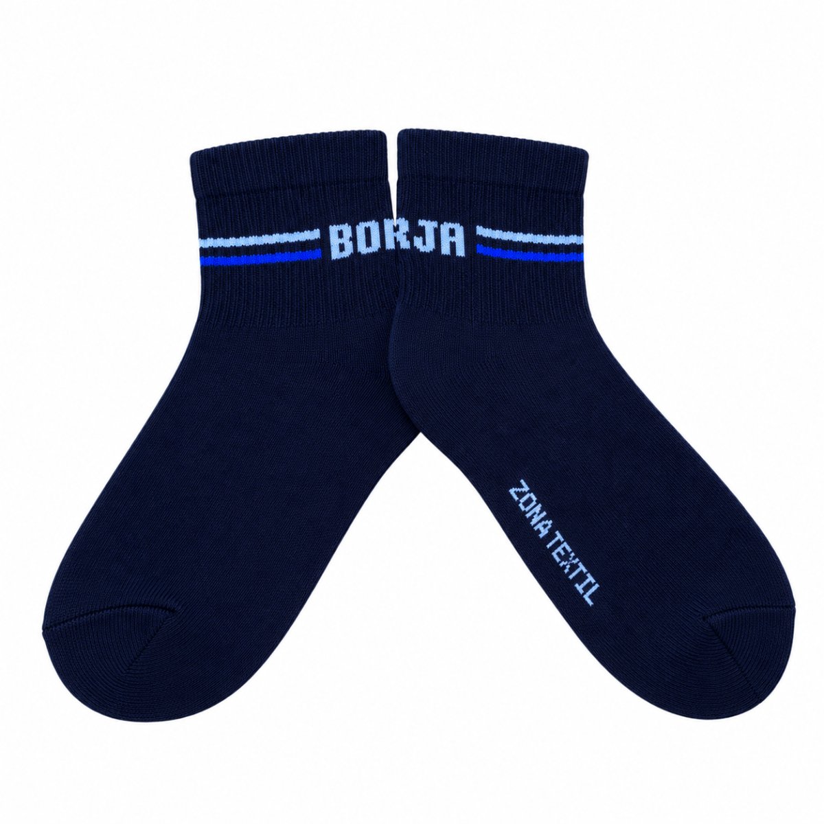 Medias Deportivas Azul — uniforme Borja